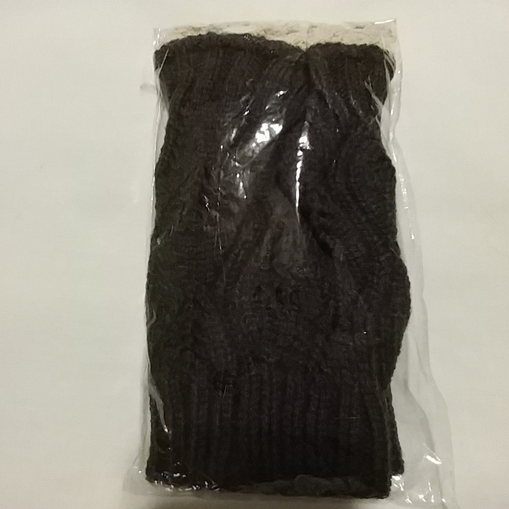 NIP Dark Gray Boot Cuffs